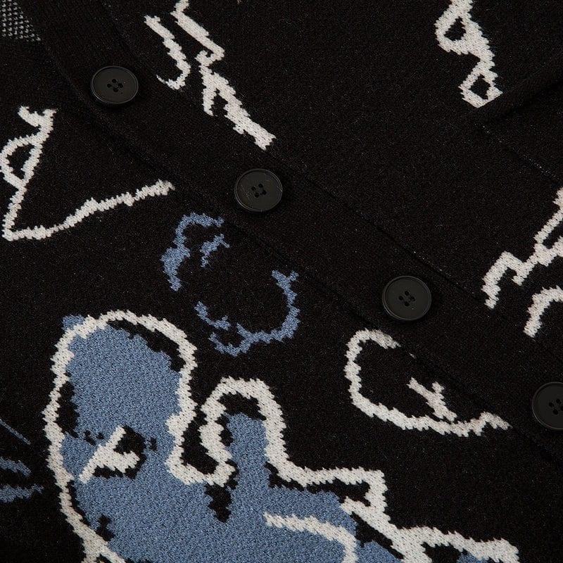 Jacquard Cardigan Sweater Full Dinosaur - tntwear1