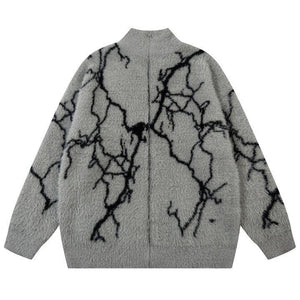 Tntwear® Faux Mink Knit Sweater Cardigan Lightning - tntwear1