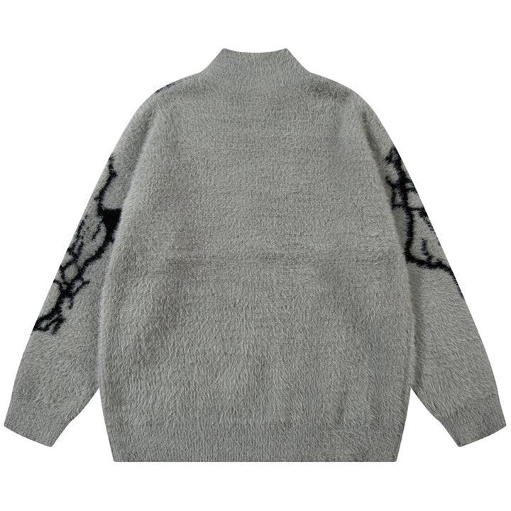 Tntwear® Faux Mink Knit Sweater Cardigan Lightning - tntwear1
