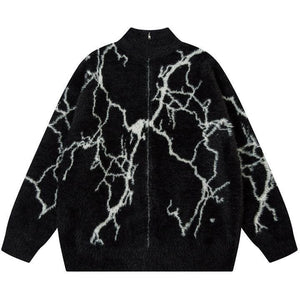 Tntwear® Faux Mink Knit Sweater Cardigan Lightning - tntwear1