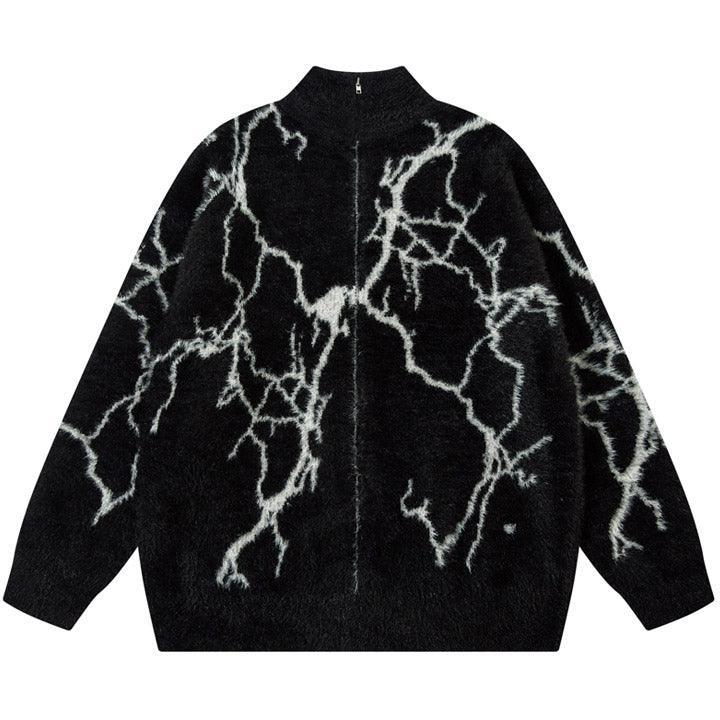 Tntwear® Faux Mink Knit Sweater Cardigan Lightning - tntwear1