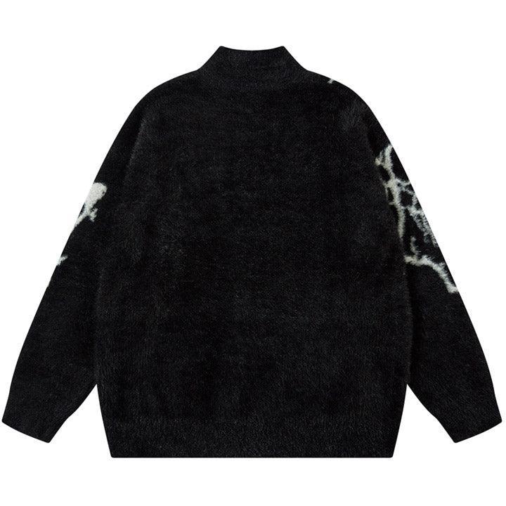 Tntwear® Faux Mink Knit Sweater Cardigan Lightning - tntwear1