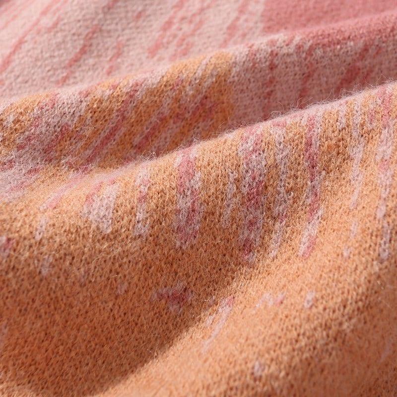 Knitted Sweater Wave Patterned - tntwear1