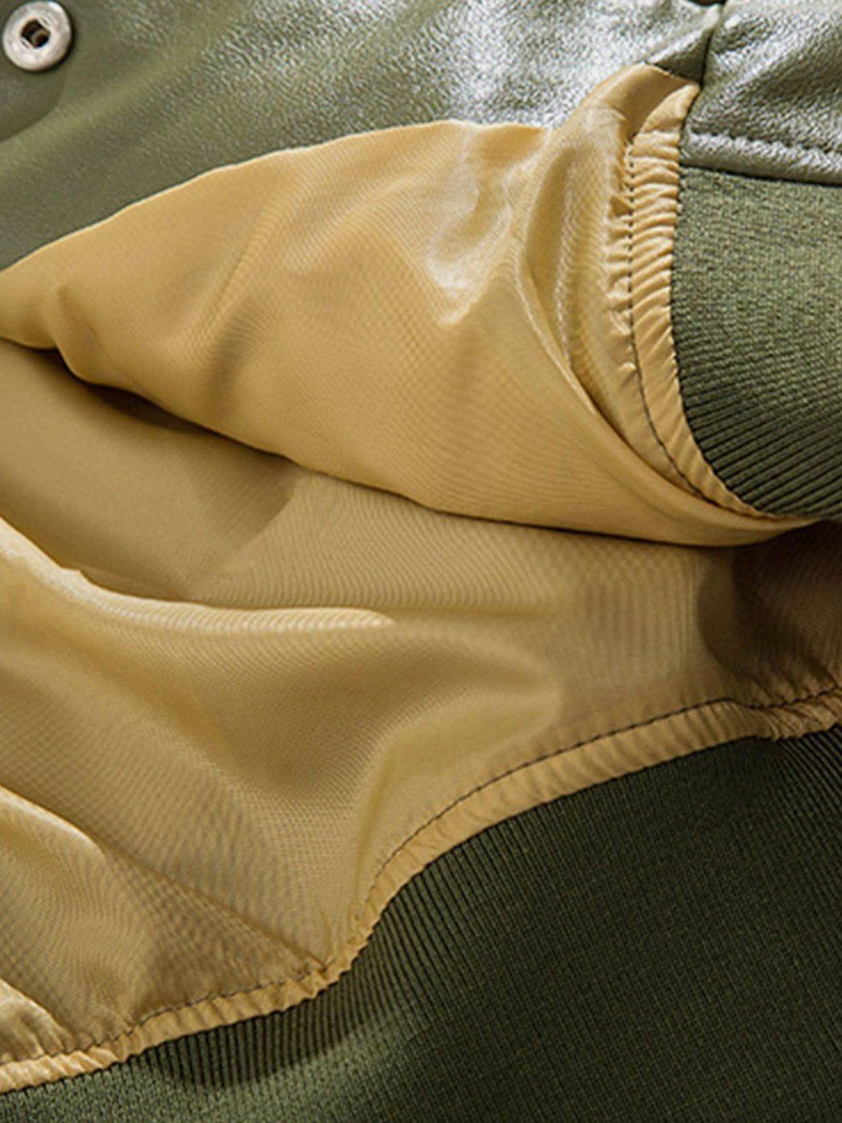 Tntwear® - "California" PU Stitching Varsity Jacket - tntwear1