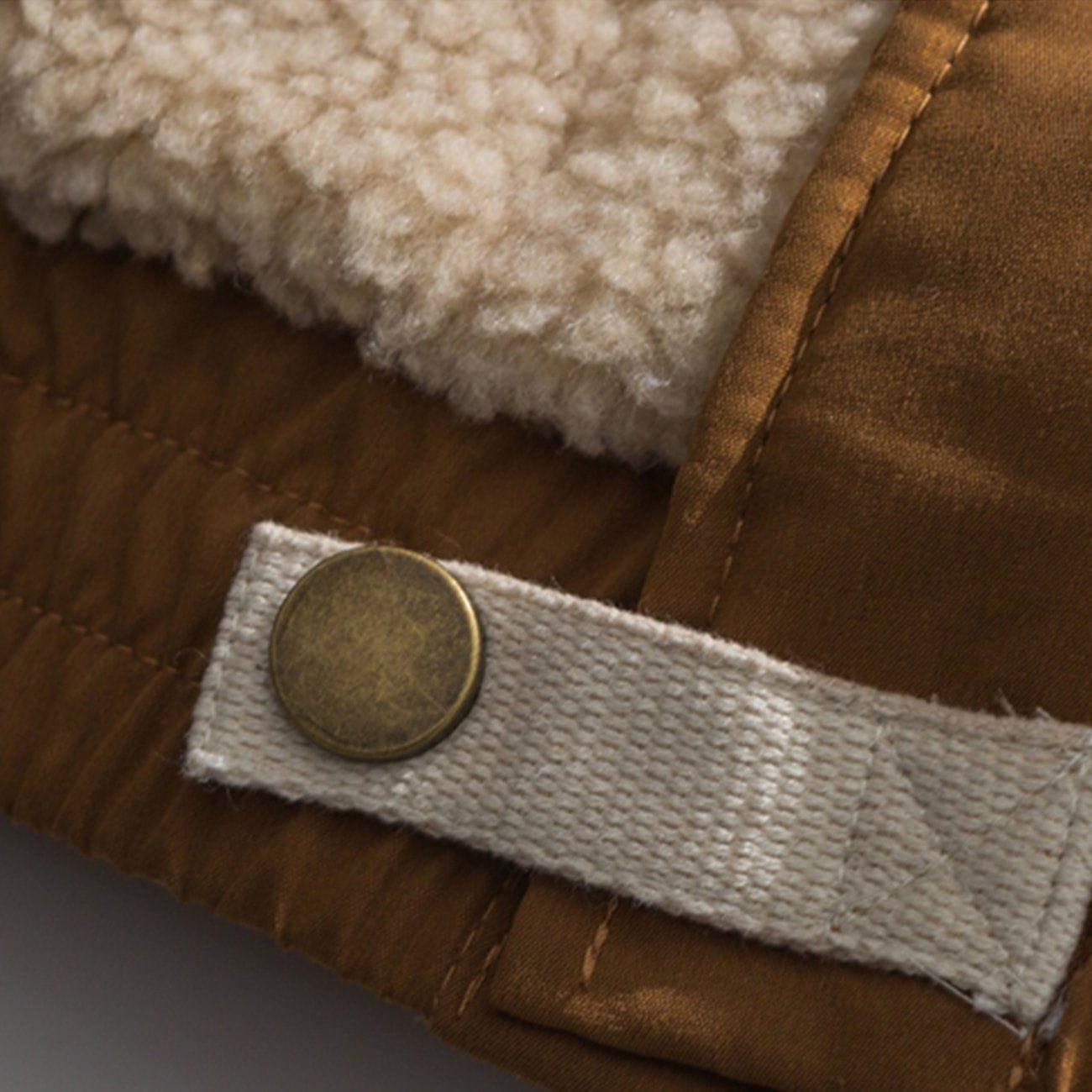 Tntwear® - Color Block Patchwork Pockets Sherpa Coat - tntwear1