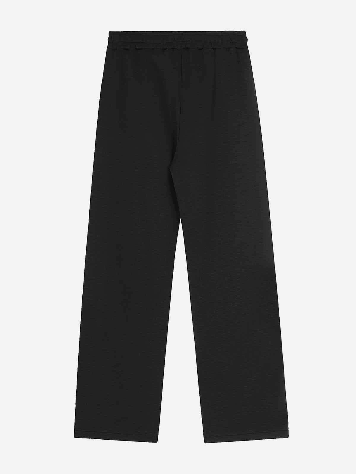 Tntwear® - Color Clash Zipper Drawstring Sweatpants - tntwear1
