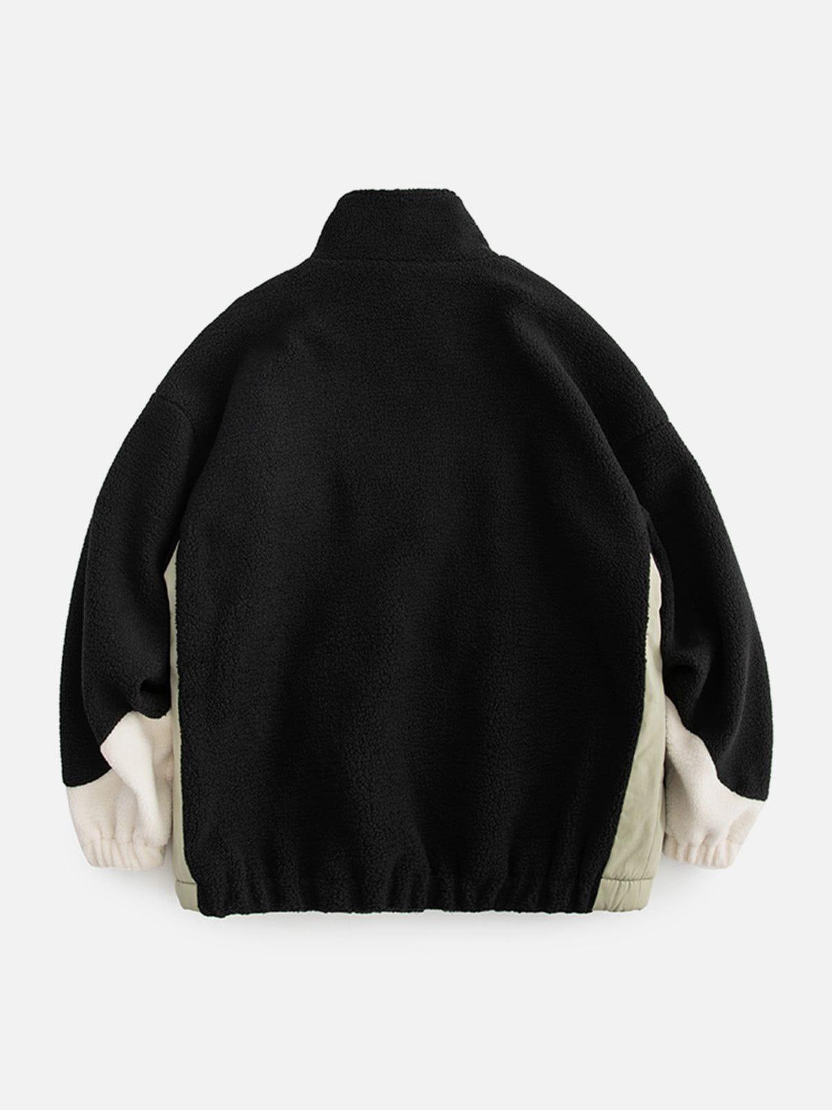 Tntwear® - Colorblock Sherpa Winter Coat - tntwear1