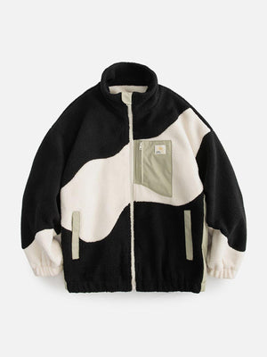 Tntwear® - Colorblock Sherpa Winter Coat - tntwear1
