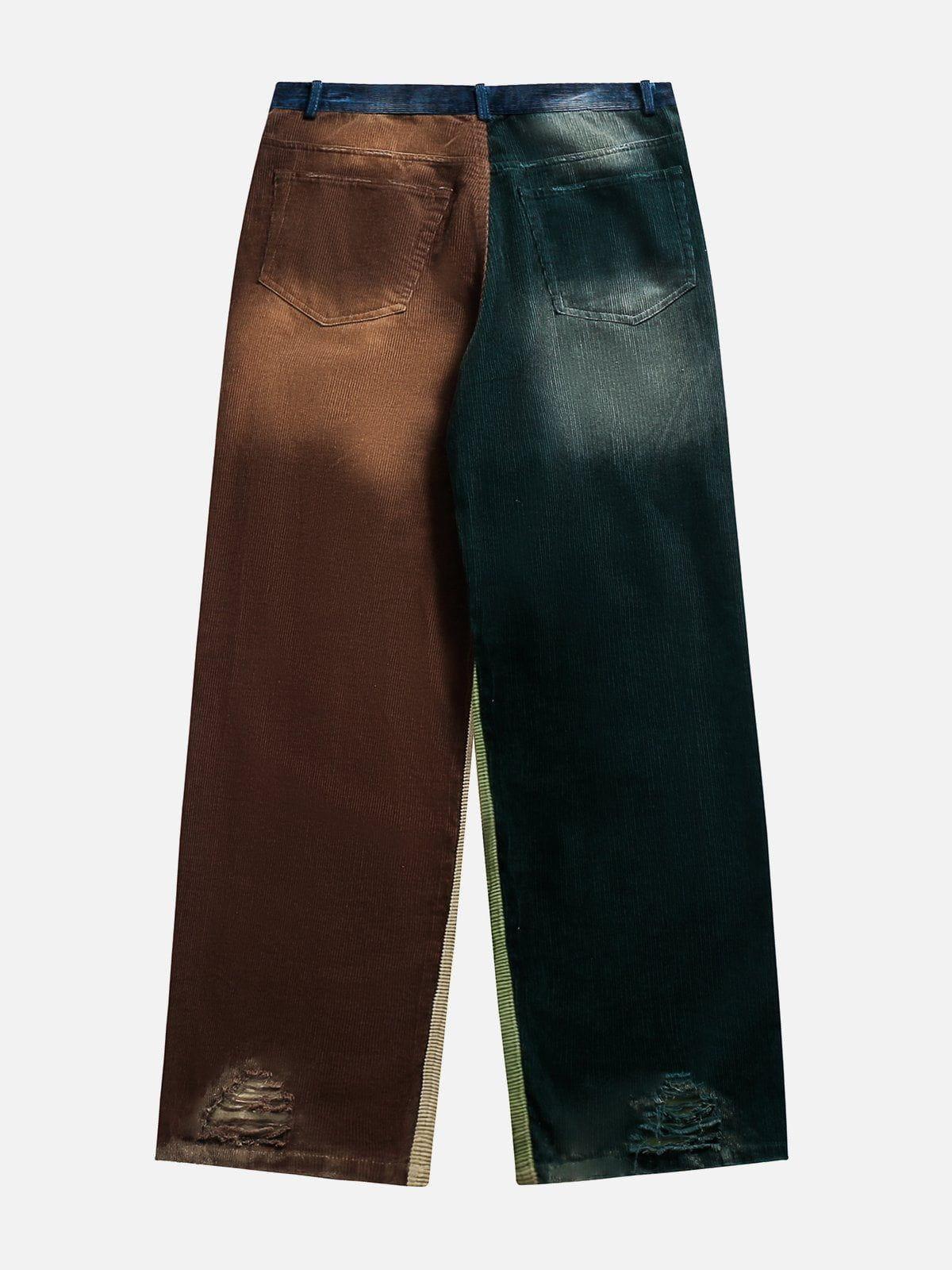 Tntwear® - Contrast Patchwork Jeans - tntwear1