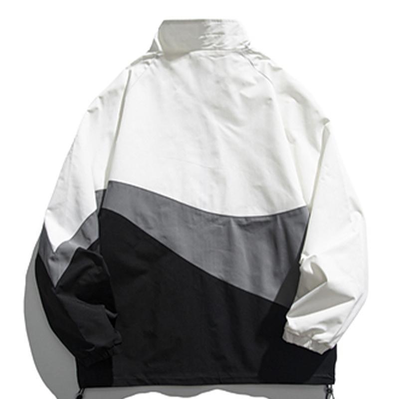 Tntwear® - Contrast Stitching Stand-up Collar Jacket - tntwear1