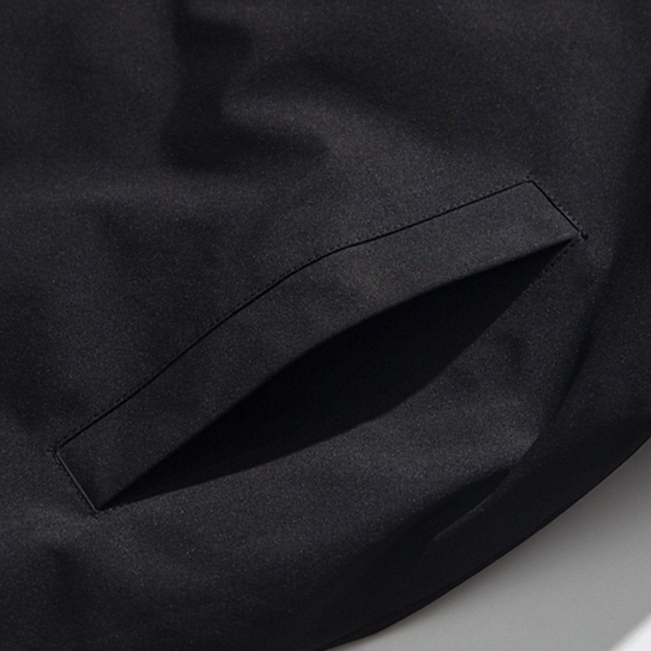 Tntwear® - Contrast Stitching Stand-up Collar Jacket - tntwear1