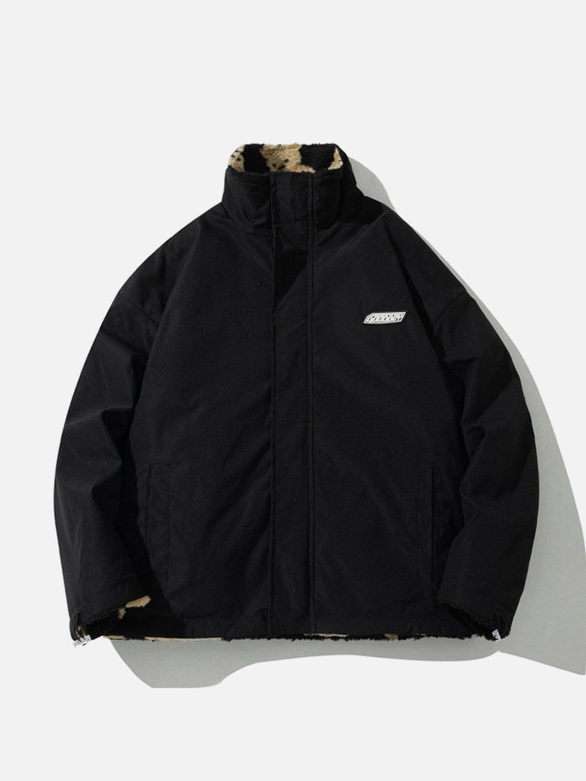 Tntwear® - Cute Bear Reversible Sherpa Coat - tntwear1