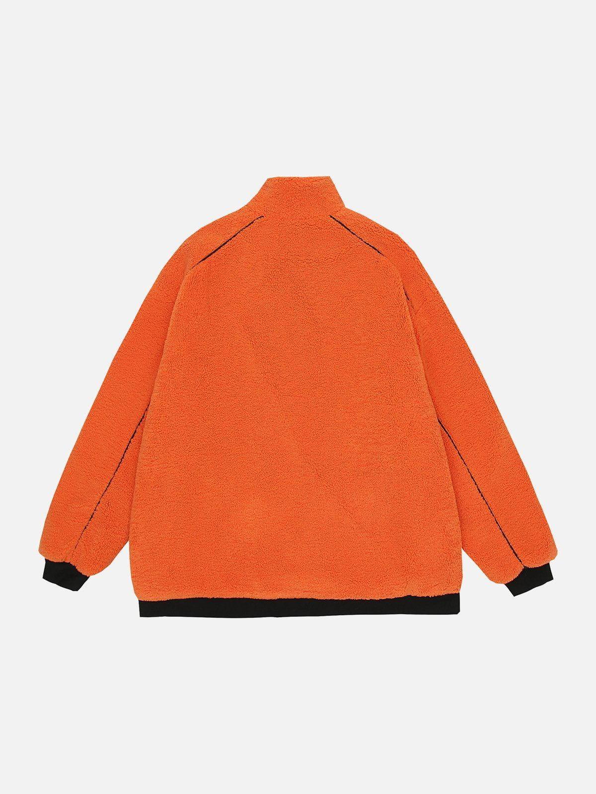 Tntwear® - Denim Paneled Sherpa Coat - tntwear1