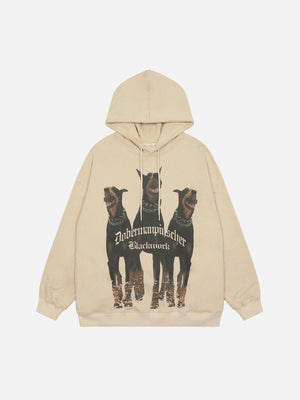 Tntwear® - Doberman Print Hoodie - tntwear1