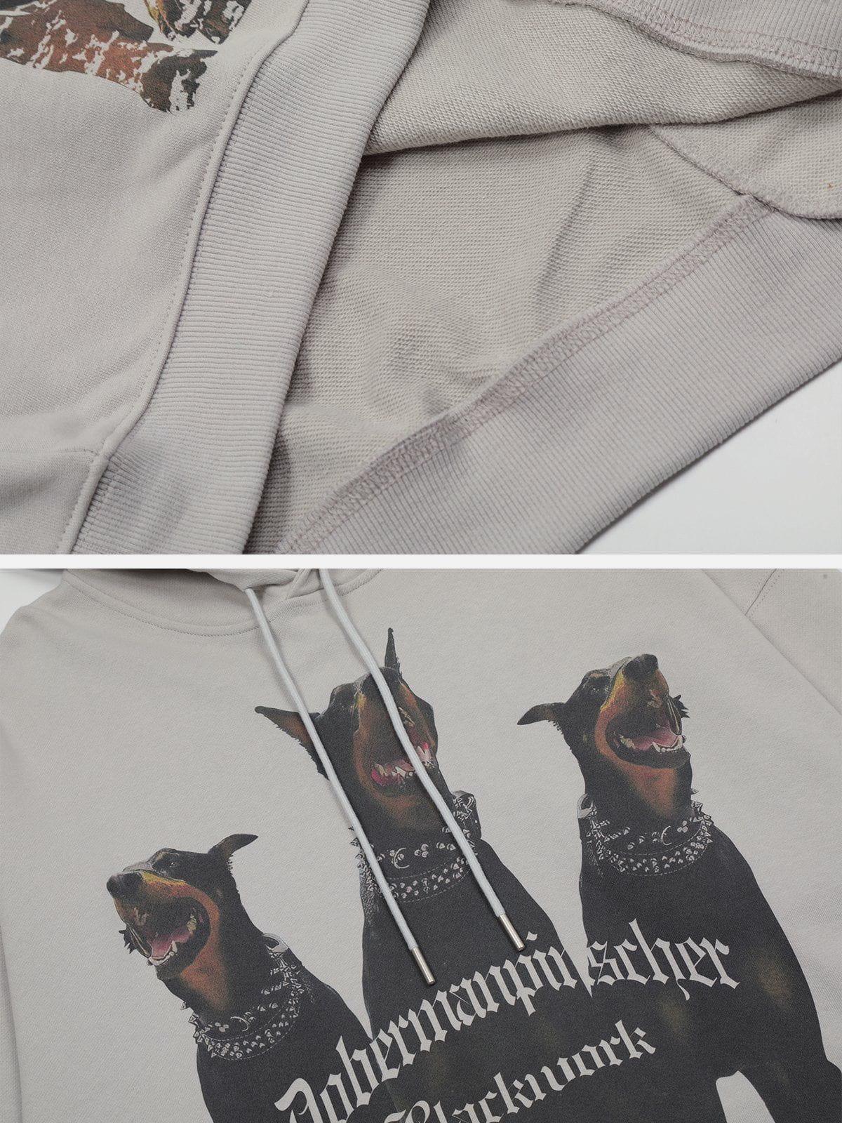 Tntwear® - Doberman Print Hoodie - tntwear1