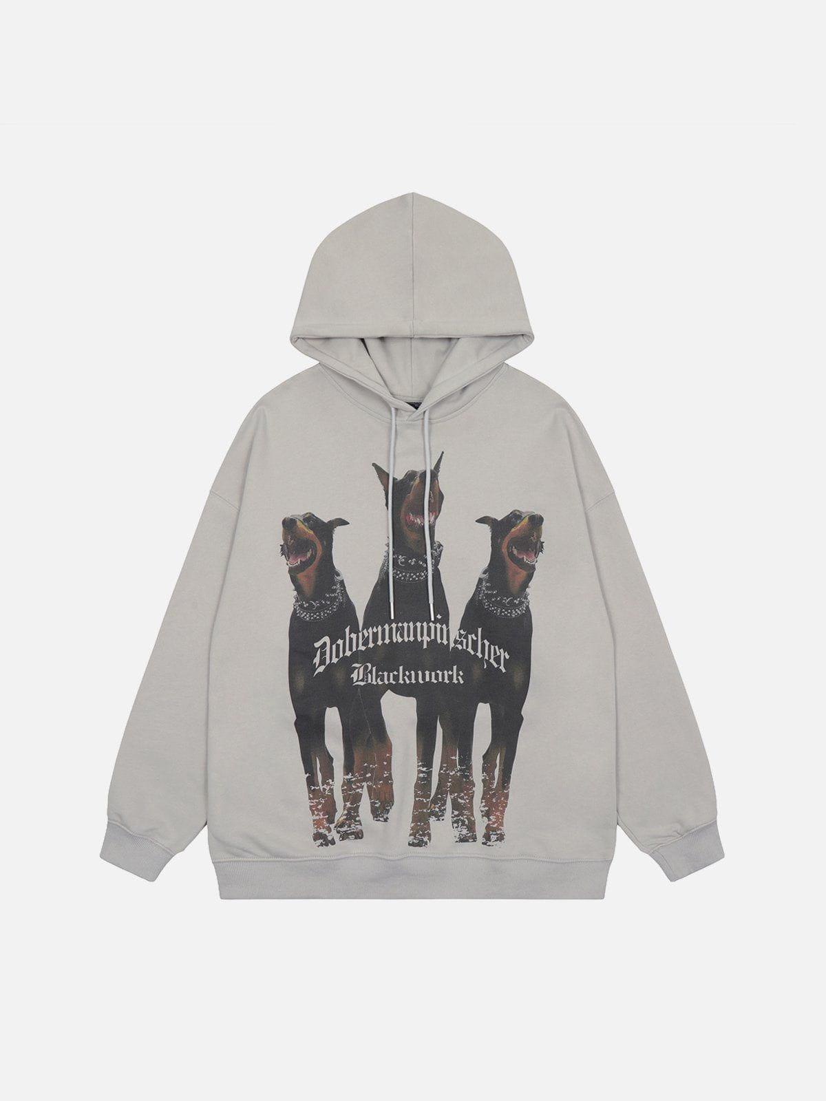 Tntwear® - Doberman Print Hoodie - tntwear1
