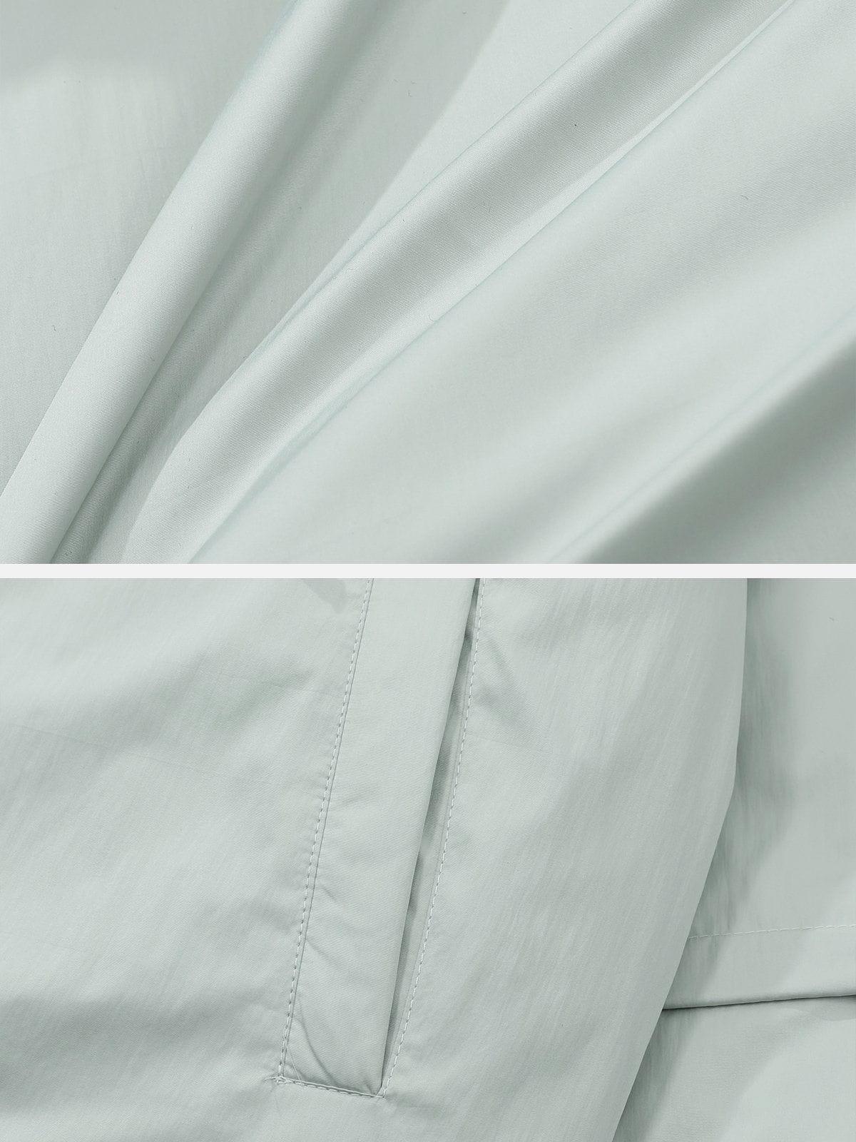 Tntwear® - Drawstring Layered Solid Winter Coat - tntwear1