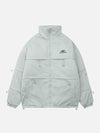 Tntwear® - Drawstring Layered Solid Winter Coat - tntwear1