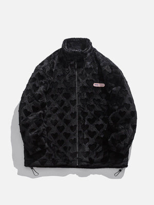Tntwear® - Embossed Love Winter Coat - tntwear1
