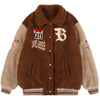 Tntwear® - Embroidered Letters Sherpa Winter Coat - tntwear1
