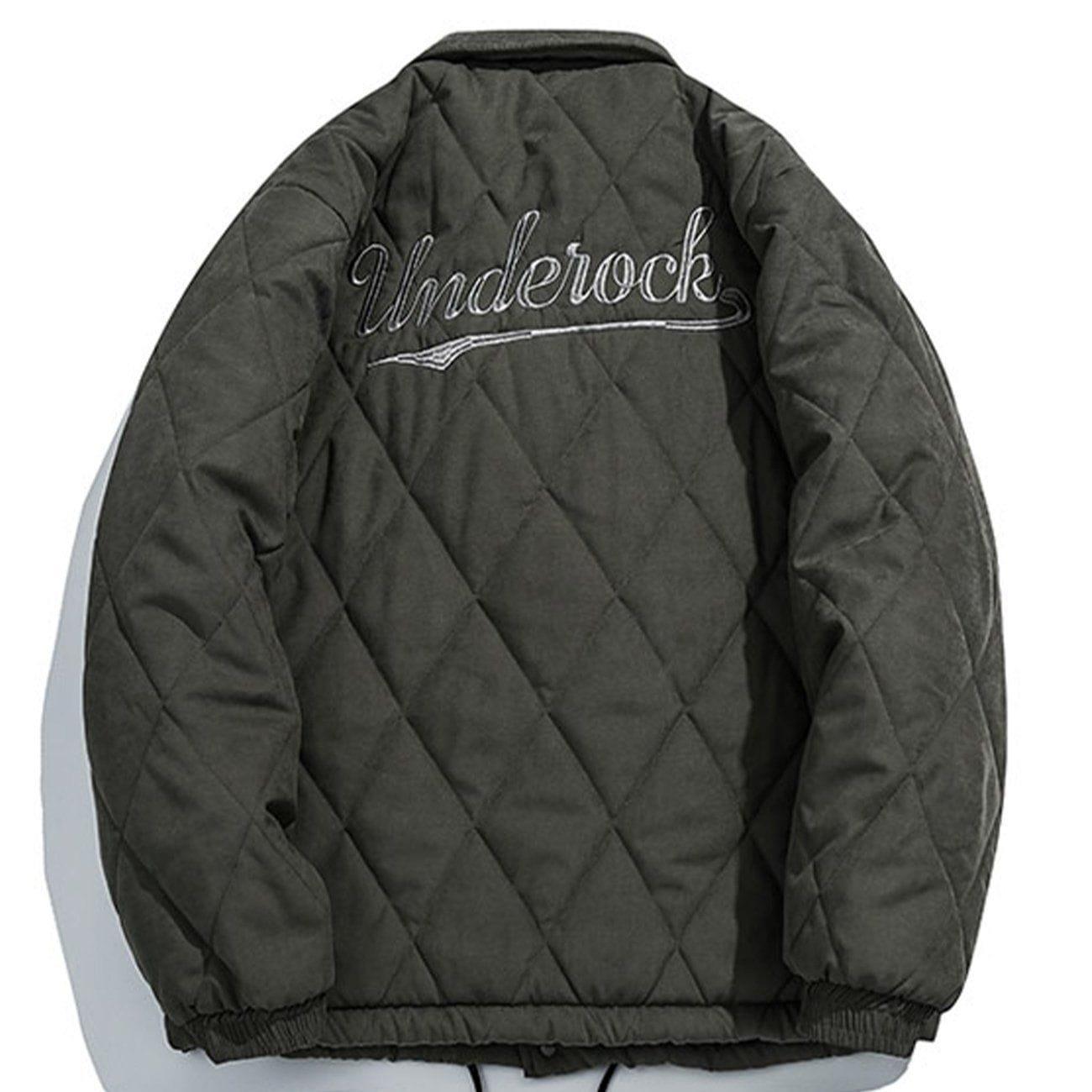 Tntwear® - Embroidered Letters Winter Coat - tntwear1