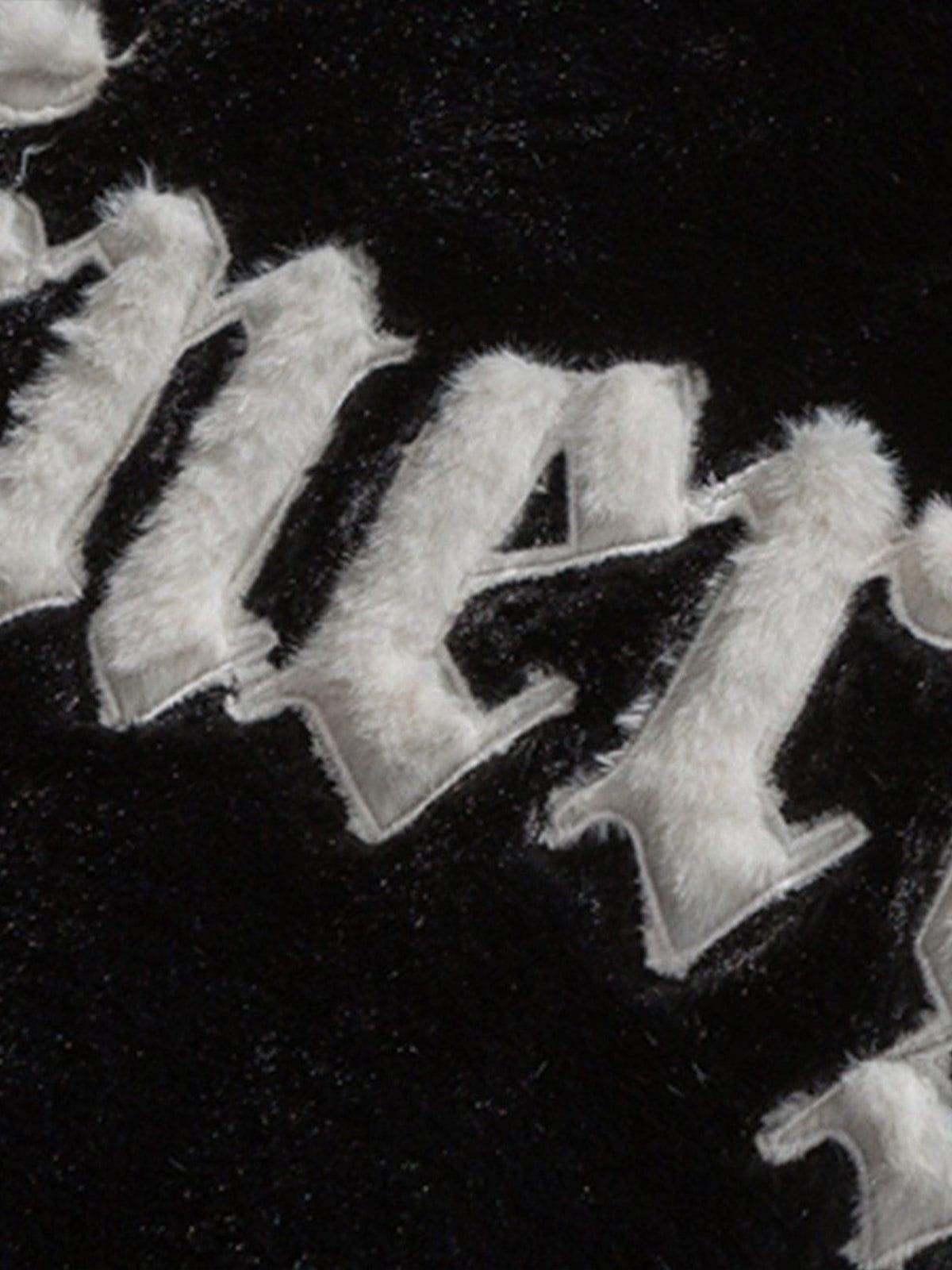 Tntwear® - Embroidered Letters Winter Coat - tntwear1
