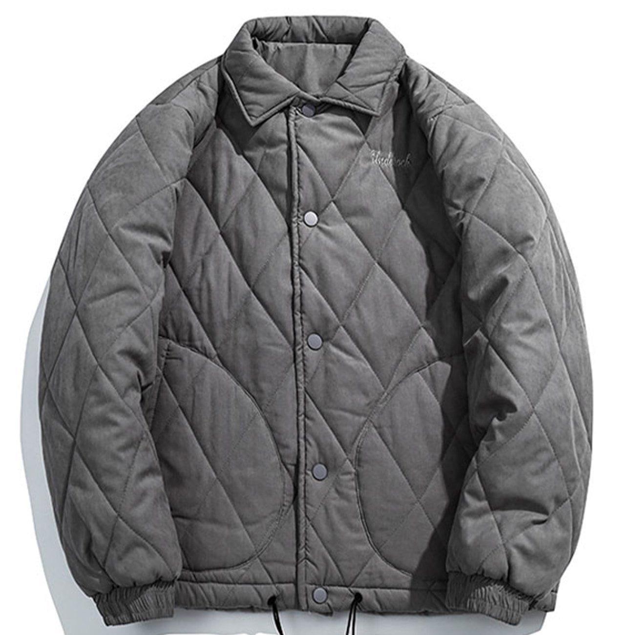 Tntwear® - Embroidered Letters Winter Coat - tntwear1
