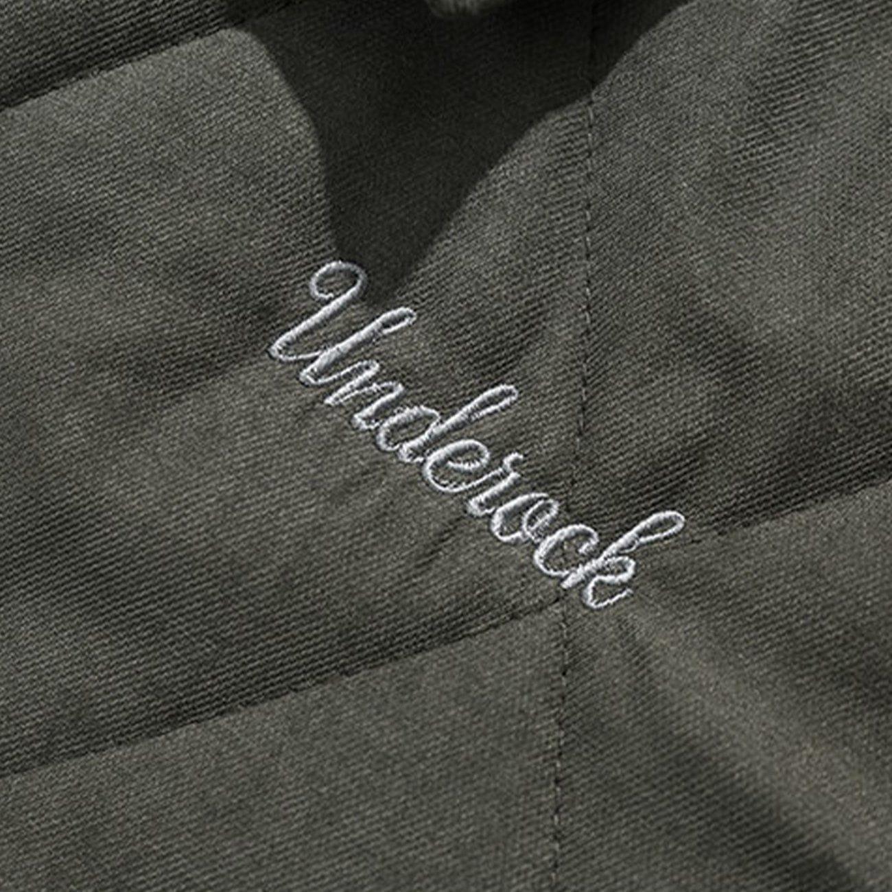 Tntwear® - Embroidered Letters Winter Coat - tntwear1