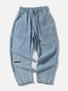 Tntwear® - Embroidered Washed Straight-leg Jeans - tntwear1