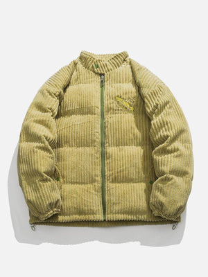 Tntwear® - Embroidery Coral Fleece Winter Coat - tntwear1