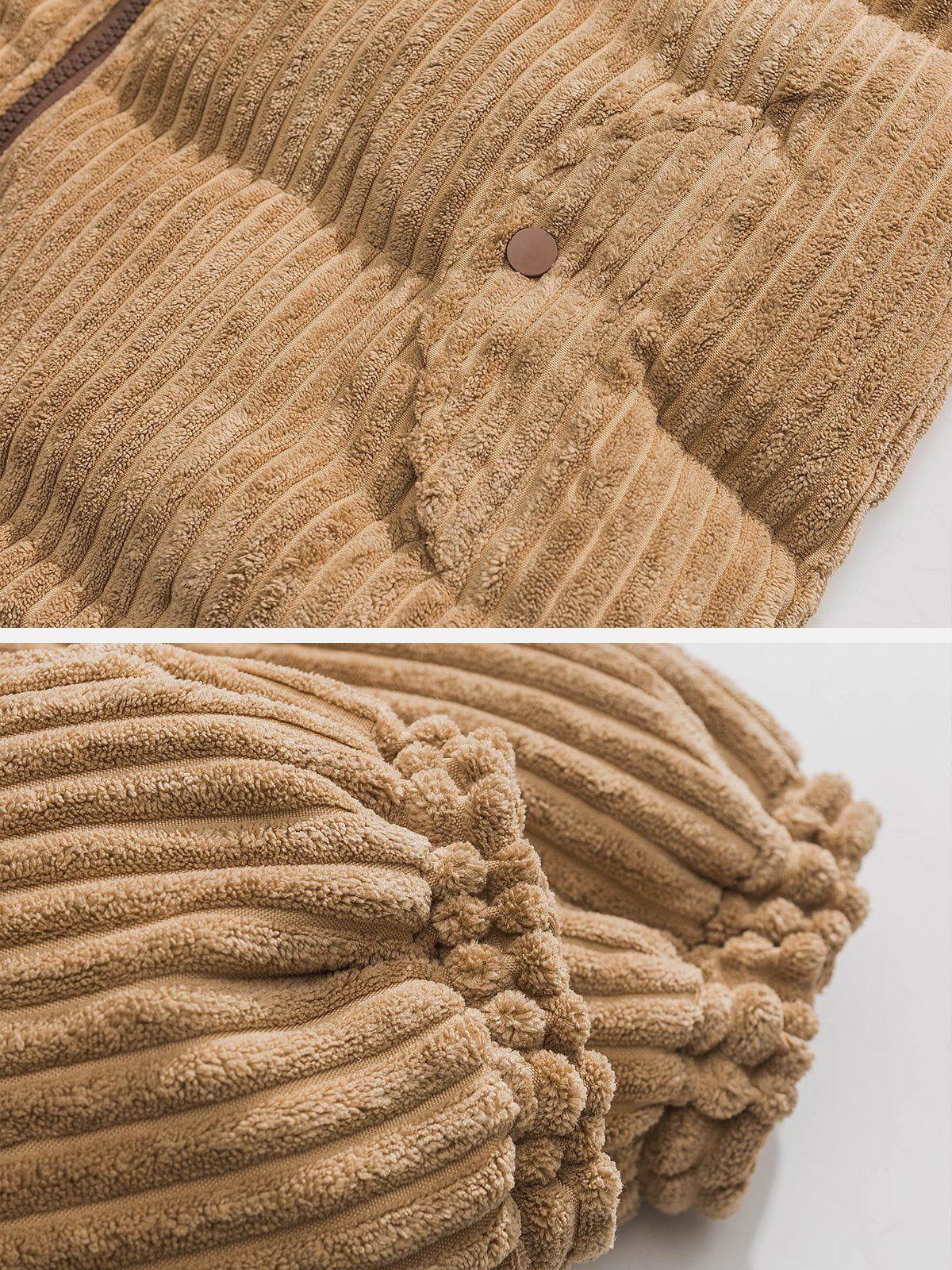 Tntwear® - Embroidery Coral Fleece Winter Coat - tntwear1