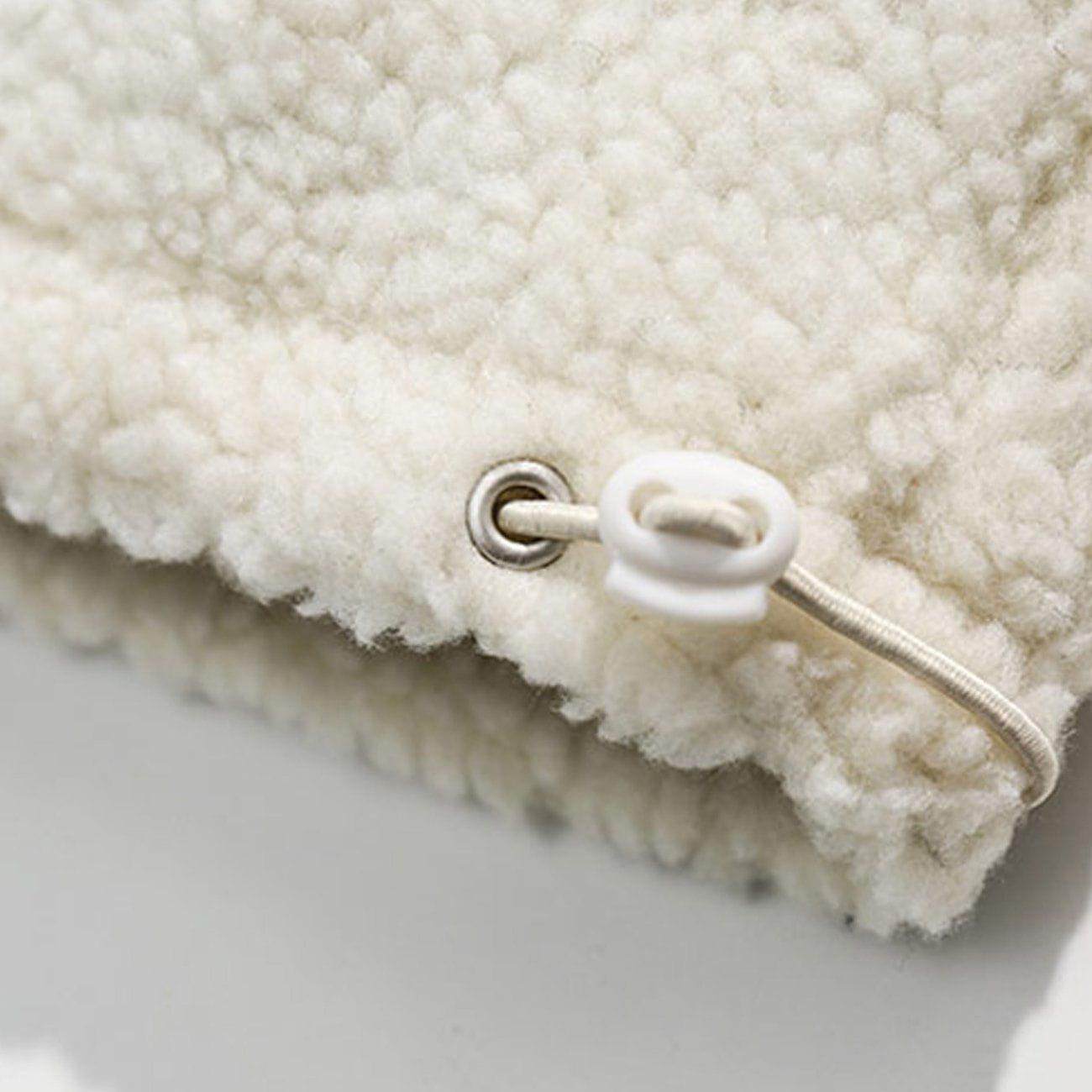 Tntwear® - Embroidery Letter Sherpa Winter Coat - tntwear1