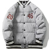 Tntwear® - Embroidery Numbers Puffer Jacket - tntwear1