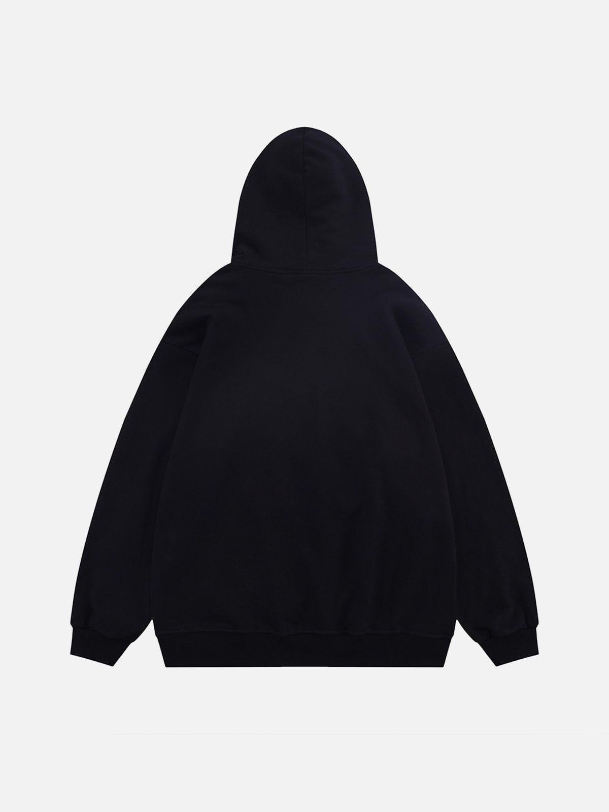 Tntwear® - Flocked Stars Print Hoodie - tntwear1