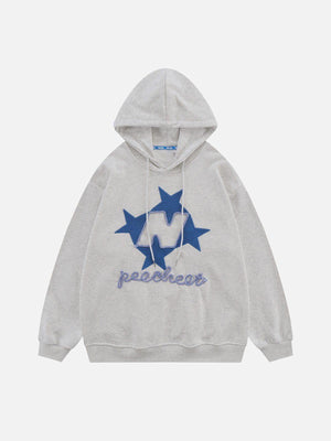 Tntwear® - Flocked Stars Print Hoodie - tntwear1