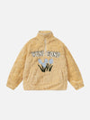 Tntwear® - Floral Embroidered Sherpa Coat - tntwear1