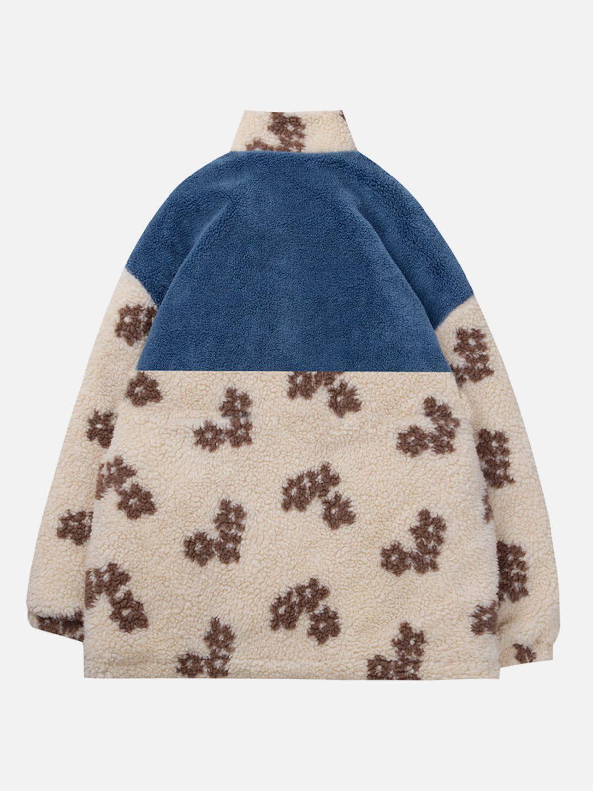 Tntwear® - Flowers Sherpa Coat - tntwear1