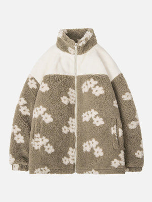 Tntwear® - Flowers Sherpa Coat - tntwear1