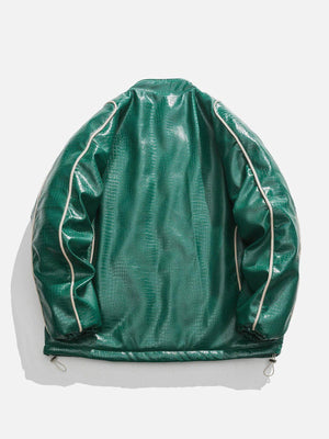 Tntwear® - Glossy PU Winter Coat - tntwear1