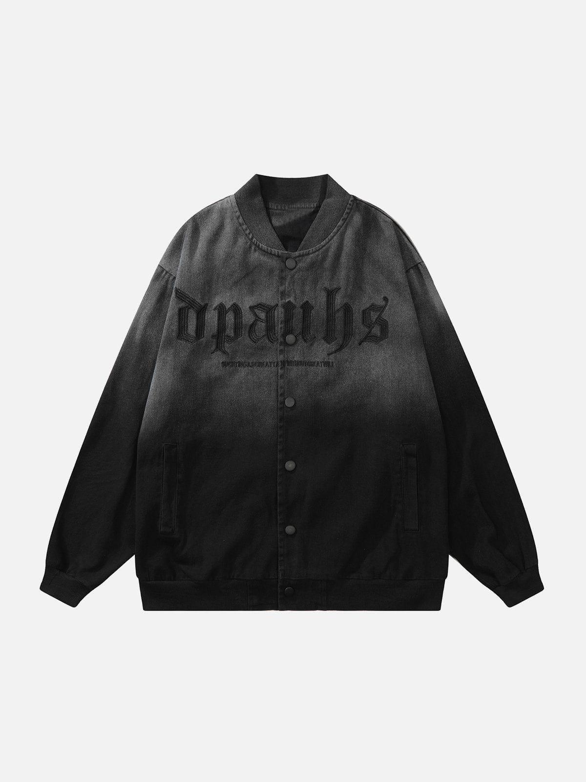 Tntwear® - Gradient Contrast Embroidered Jacket - tntwear1