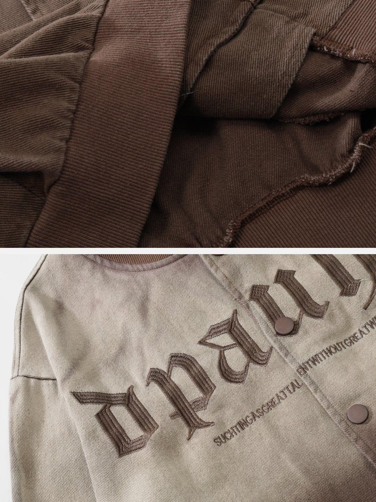 Tntwear® - Gradient Contrast Embroidered Jacket - tntwear1