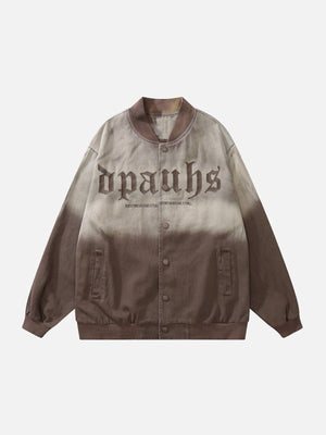 Tntwear® - Gradient Contrast Embroidered Jacket - tntwear1
