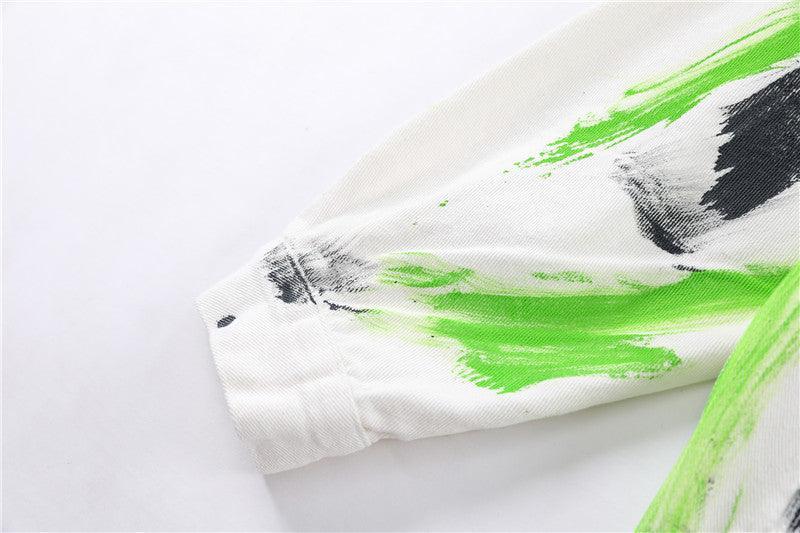 Tntwear® - Graffiti Denim White Jacket - tntwear1