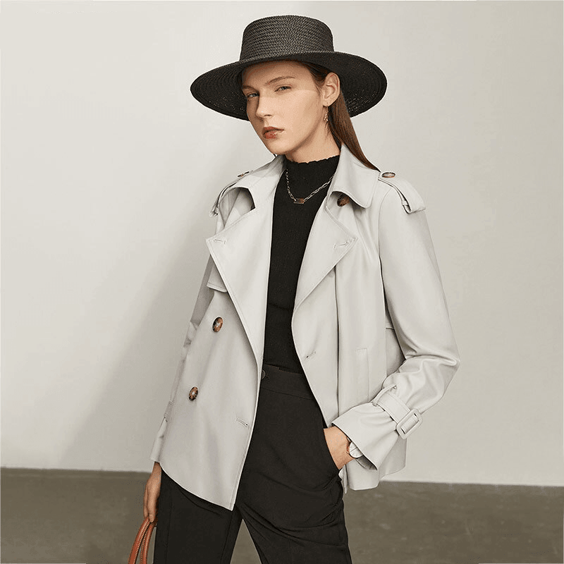 Tntwear® - Gray Trench Coat - tntwear1