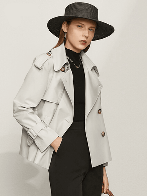 Tntwear® - Gray Trench Coat - tntwear1