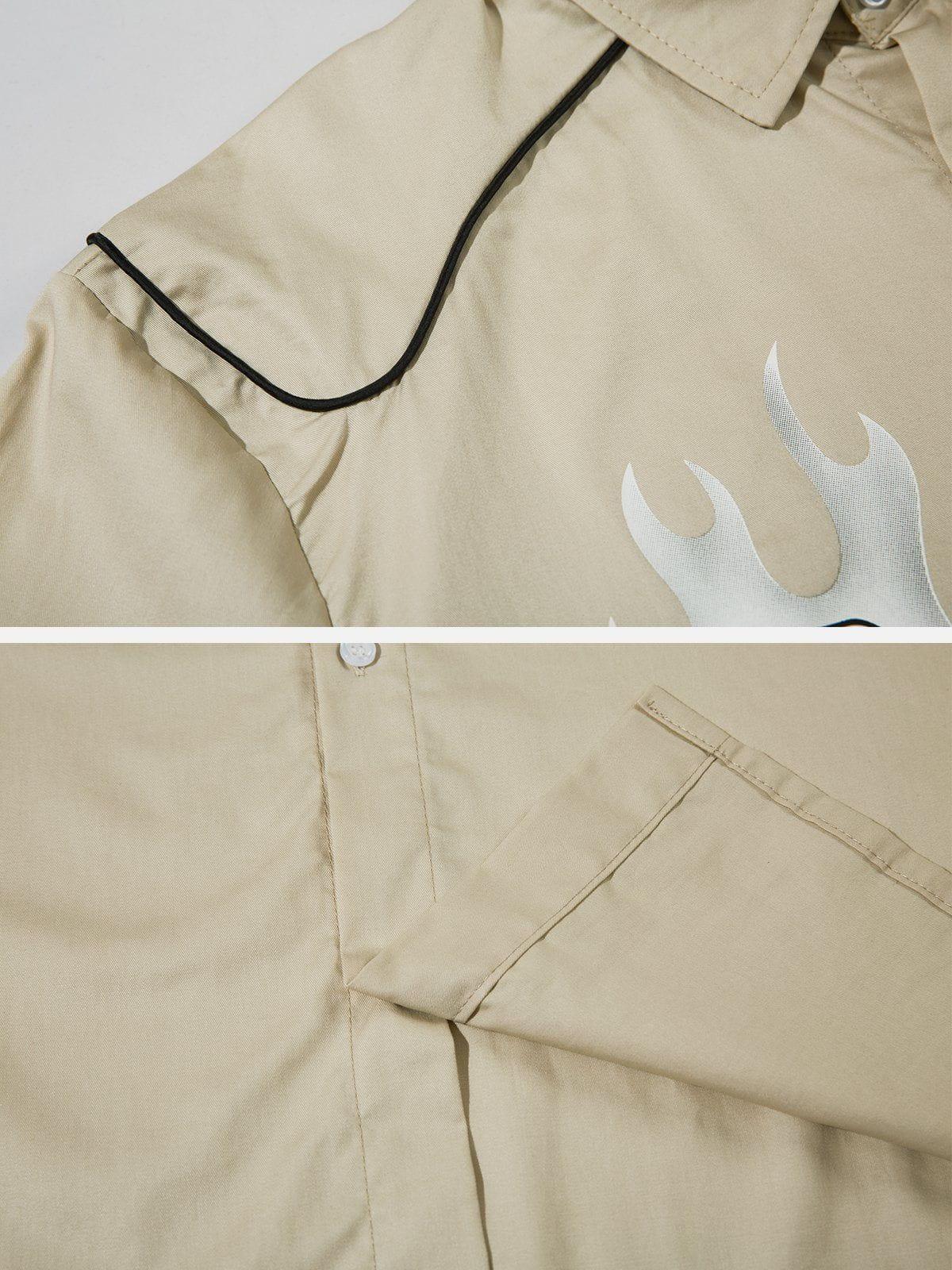 Tntwear® - Heart Print Dice Short Sleeve Shirts - tntwear1