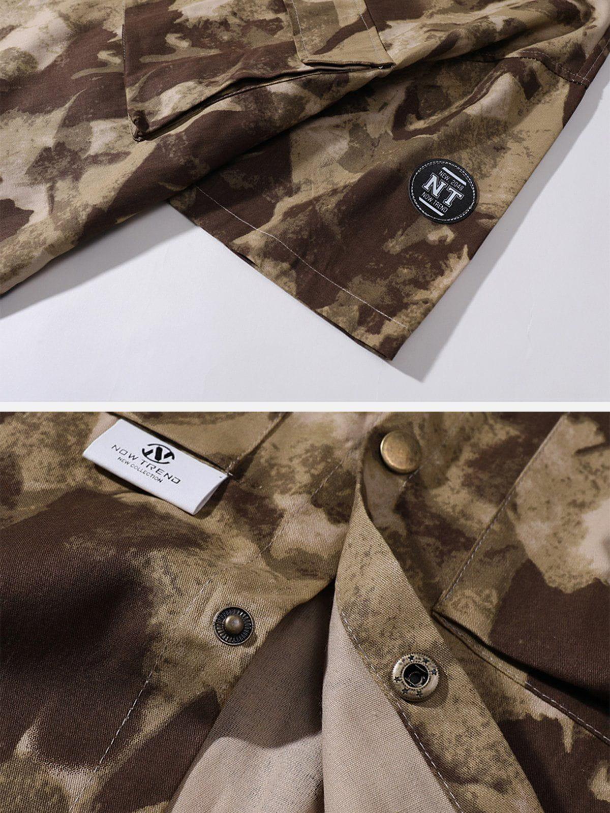 Tntwear® - Large Pocket Camo Short Sleeve Shirt - tntwear1