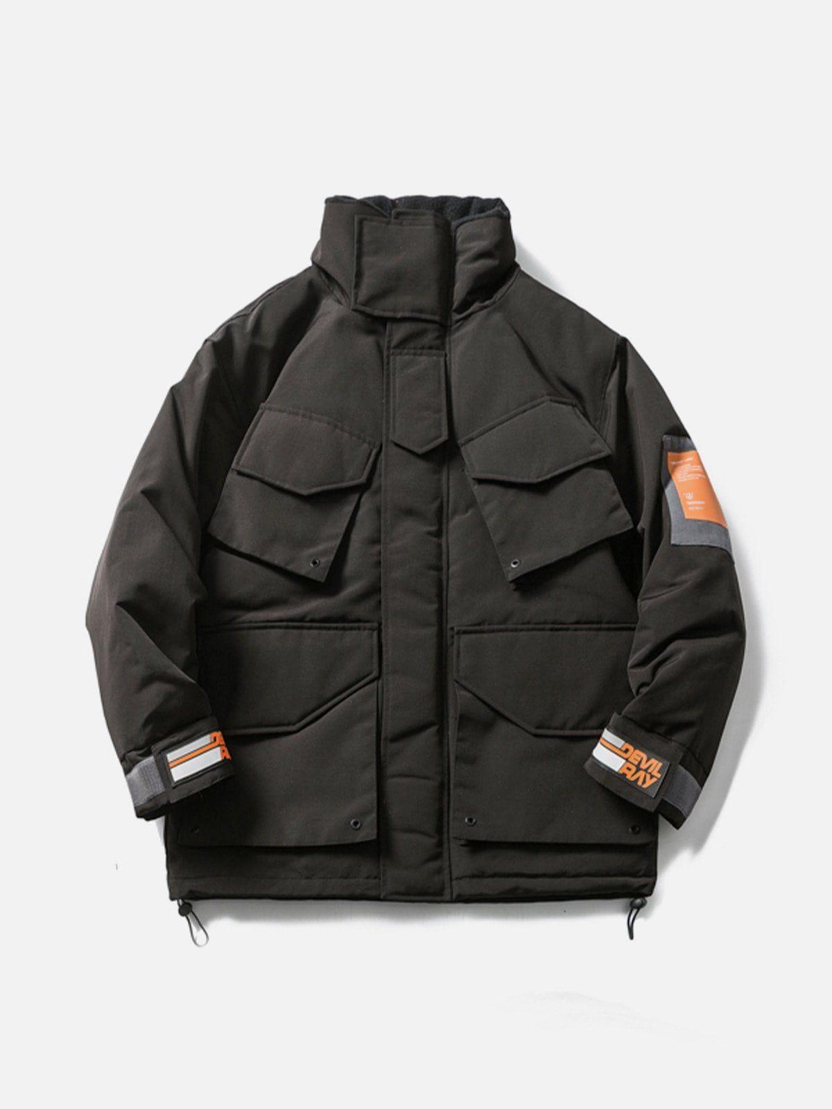 Tntwear® - Large Pocket Cargo Winter Coat - tntwear1
