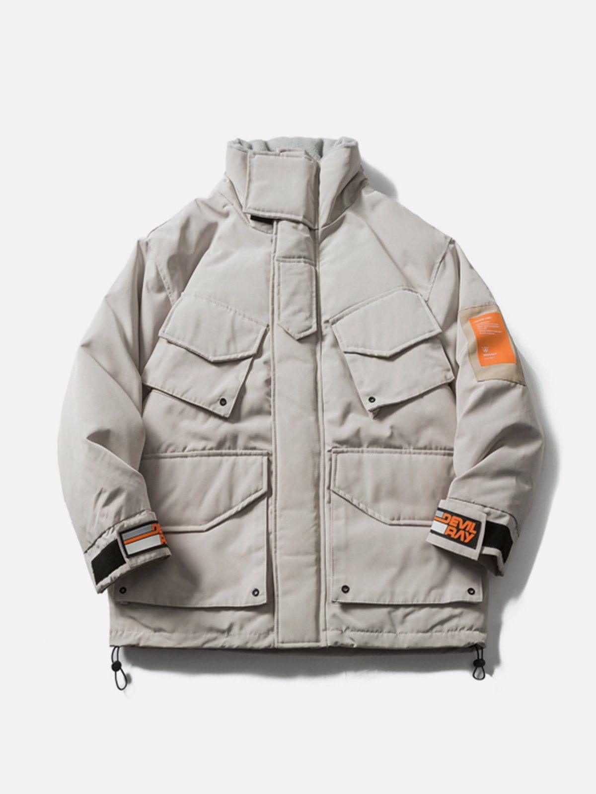 Tntwear® - Large Pocket Cargo Winter Coat - tntwear1