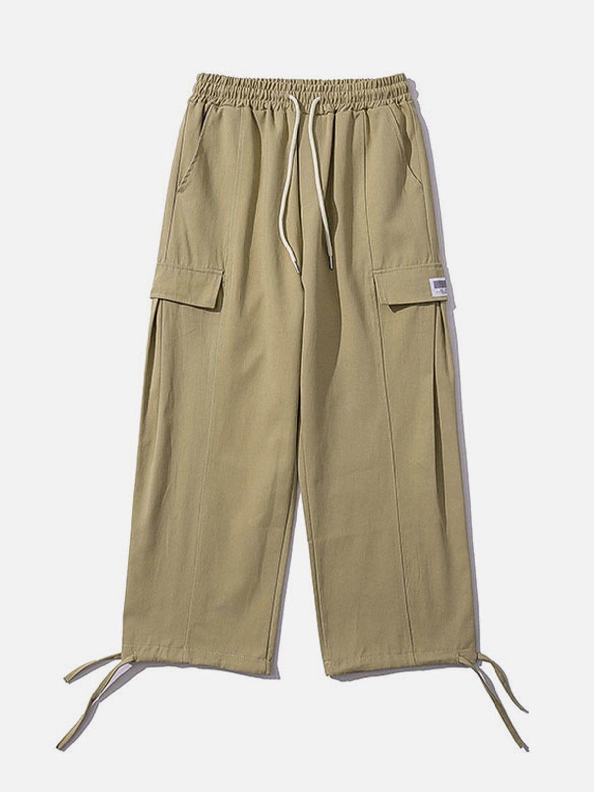 Tntwear® - Large Pocket Drawstring Cargo Pants - tntwear1